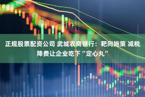 正规股票配资公司 武城农商银行：靶向施策 减税降费让企业吃下“定心丸”